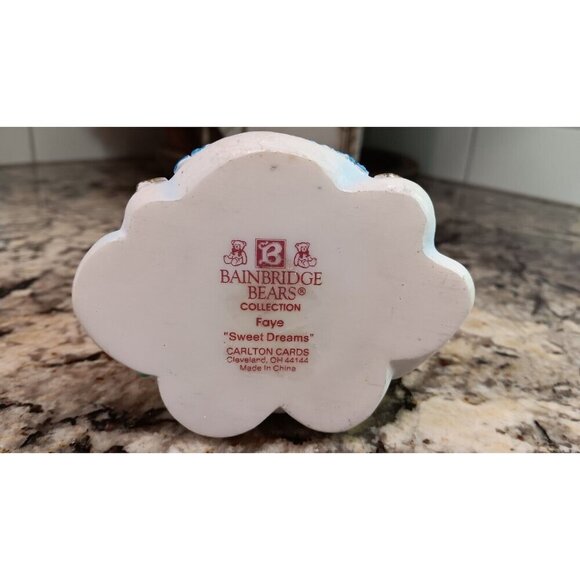 Bainbridge Bears Collection Figurine Faye “Sweet Dreams” Half Moon Teddy Stars - Picture 7 of 9